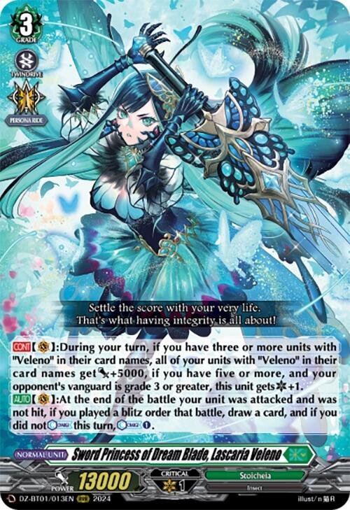 Sword Princess of Dream Blade, Lascaria Veleno (DZ-BT01/013EN) [Fated Clash] - PokeCharles PokeStore
