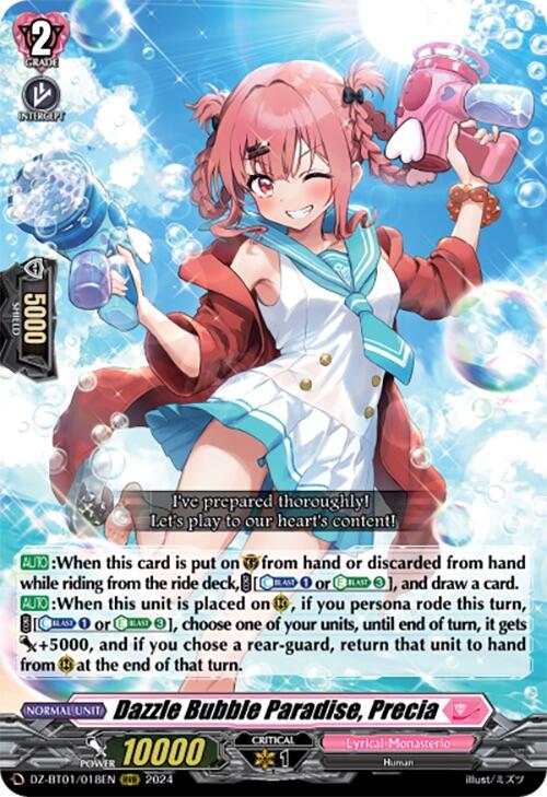 Dazzle Bubble Paradise, Precia (DZ-BT01/018EN) [Fated Clash] - PokeCharles PokeStore