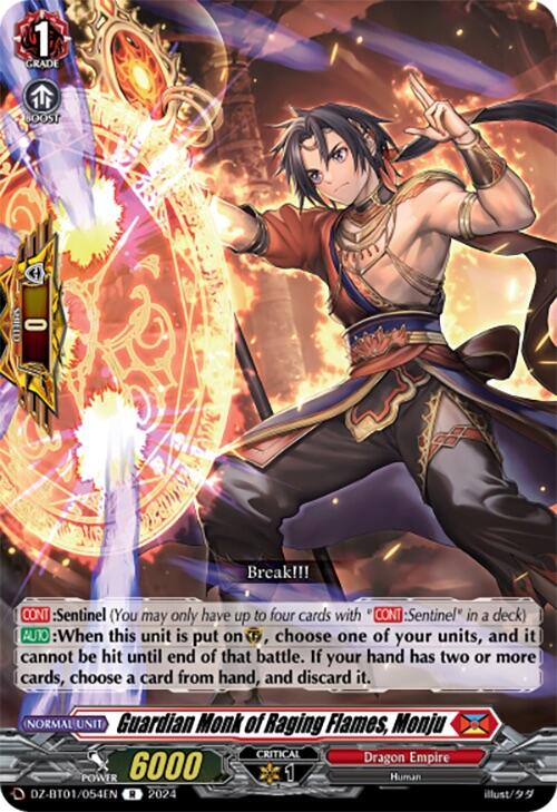 Guardian Monk of Raging Flames, Monju (DZ-BT01/054EN) [Fated Clash] - PokeCharles PokeStore