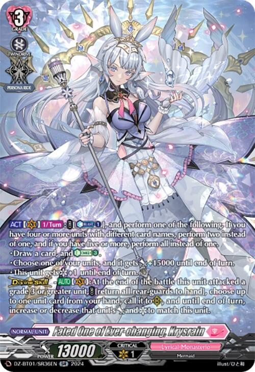 Fated One of Ever-changing, Krysrain (SR) (DZ-BT01/SR36EN) [Fated Clash] - PokeCharles PokeStore