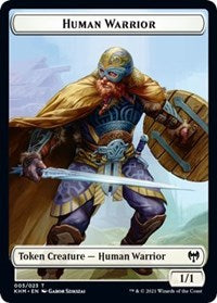 Human Warrior // Tyvar Kell Emblem Double-Sided Token [Kaldheim Tokens] - PokeCharles PokeStore