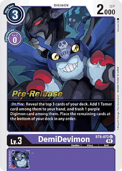 DemiDevimon [BT8-072] [New Awakening Pre-Release Cards] - PokeCharles PokeStore
