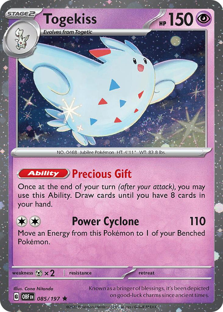 Togekiss (085/197) (Cosmos Holo) [Scarlet & Violet: Obsidian Flames] - PokeCharles PokeStore