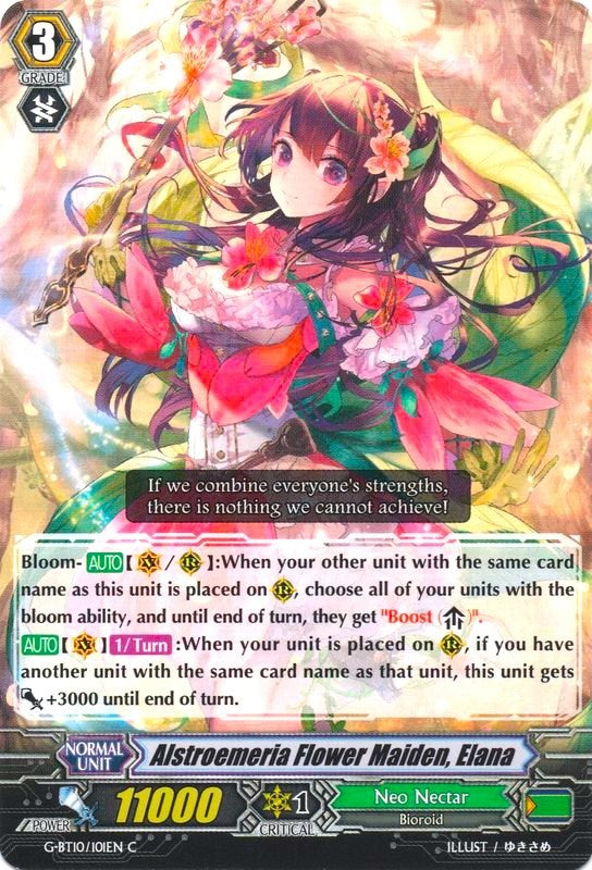 Alstroemeria Flower Maiden, Elana (G-BT10/101EN) [Raging Clash of the Blade Fangs] - PokeCharles PokeStore