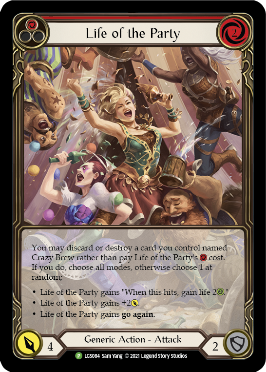 Life of the Party (Red) [LGS084] (Promo)  Rainbow Foil - PokeCharles PokeStore