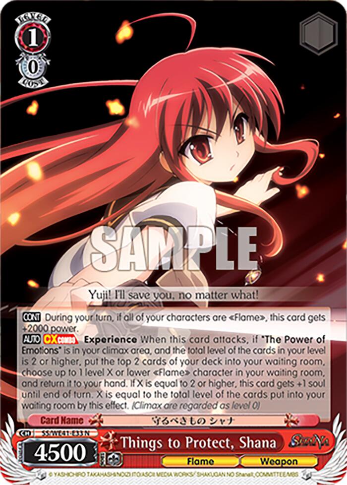 Things to Protect, Shana [Shakugan no Shana Premium Booster] - PokeCharles PokeStore