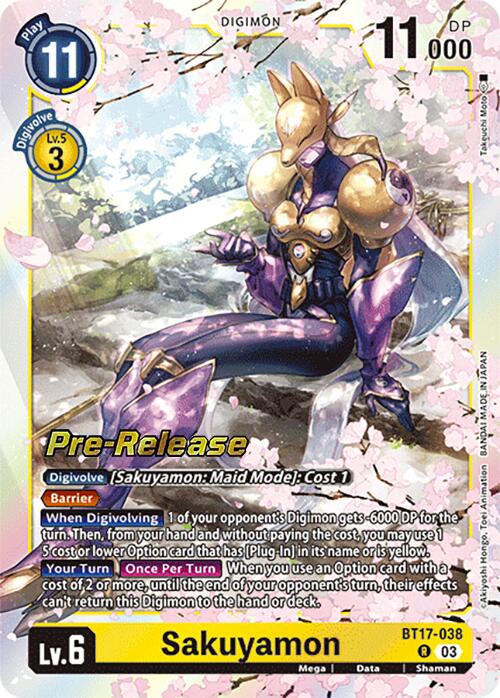 Sakuyamon [BT17-038] [Secret Crisis Pre-Release Cards] - PokeCharles PokeStore