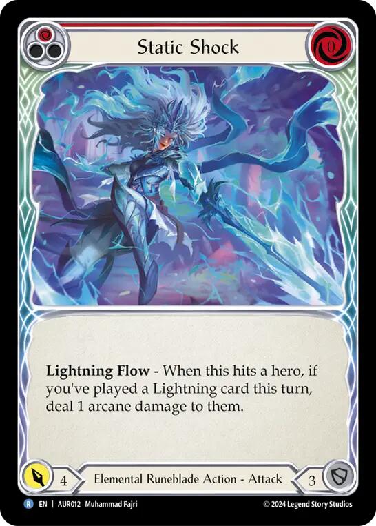 Static Shock (Red) [AUR012] (1st Strike) - PokeCharles PokeStore