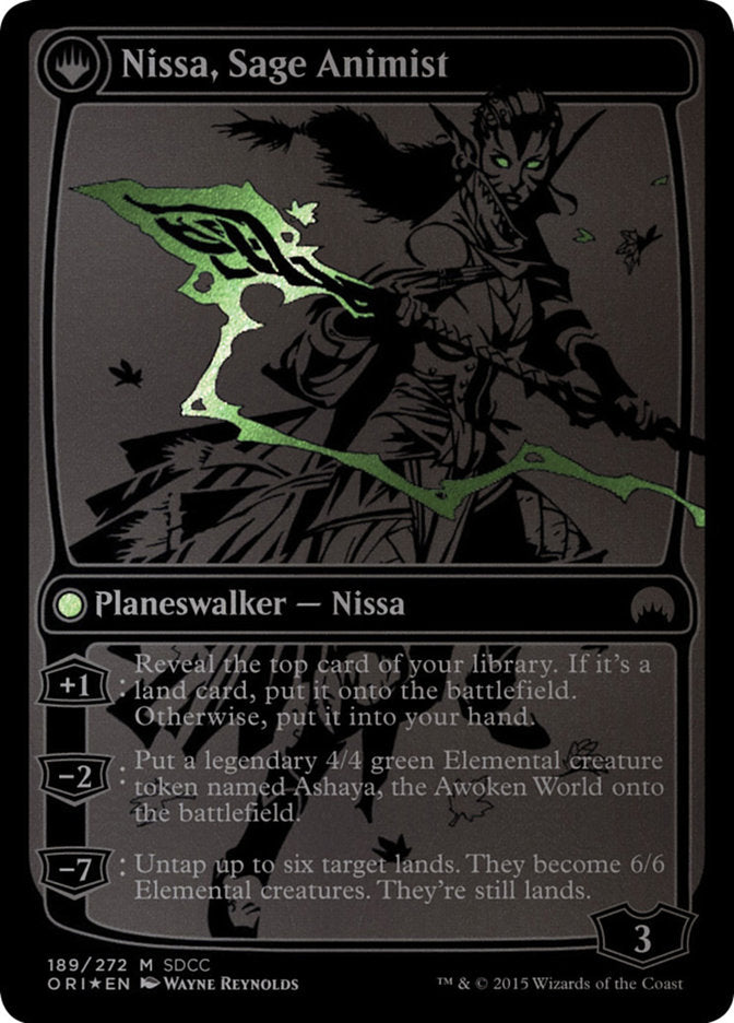 Nissa, Vastwood Seer // Nissa, Sage Animist [San Diego Comic-Con 2015] - PokeCharles PokeStore