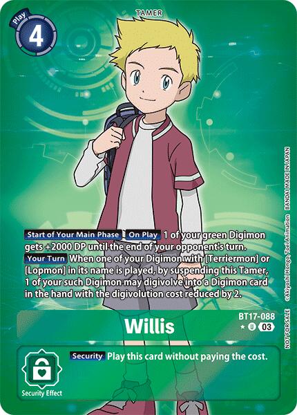 Willis [BT17-088] (Box Promotion Pack: Secret Crisis) [Secret Crisis] - PokeCharles PokeStore