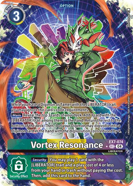 Vortex Resonance [EX7-074] (Alternate Art) [Digimon LIBERATOR] - PokeCharles PokeStore