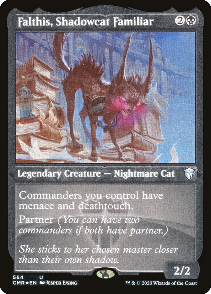 Falthis, Shadowcat Familiar (Etched) [Commander Legends] - PokeCharles PokeStore