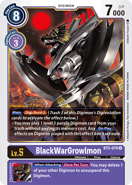 BlackWarGrowlmon [BT5-079] [Battle of Omni] - PokeCharles PokeStore