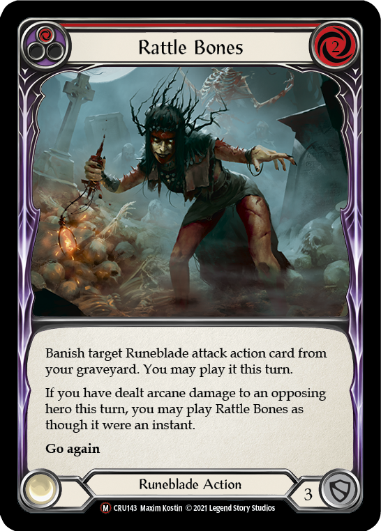 Rattle Bones [U-CRU143] (Crucible of War Unlimited)  Unlimited Rainbow Foil - PokeCharles PokeStore