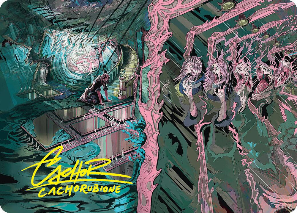 Mirror Room // Fractured Realm Art Card (Gold-Stamped Signature) [Duskmourn: House of Horror Art Series] - PokeCharles PokeStore