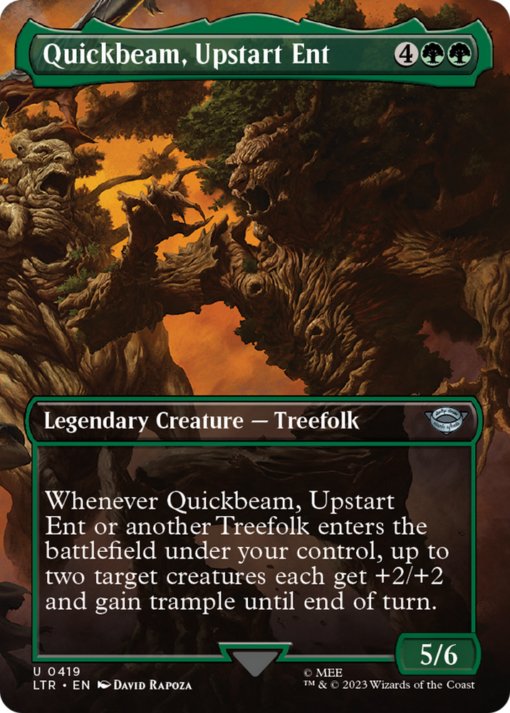 Quickbeam, Upstart Ent (Borderless Alternate Art) [The Lord of the Rings: Tales of Middle-Earth] - PokeCharles PokeStore