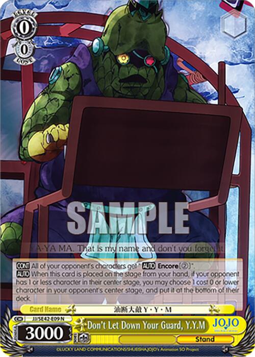 Don't Let Down Your Guard, Y.Y.M (JJ/SE42-E09 N) [JoJo's Bizarre Adventure: Golden Wind] - PokeCharles PokeStore