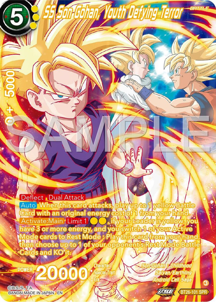 SS Son Gohan Youth Defying Terror (SPR) (BT26-101) [Ultimate Advent] - PokeCharles PokeStore