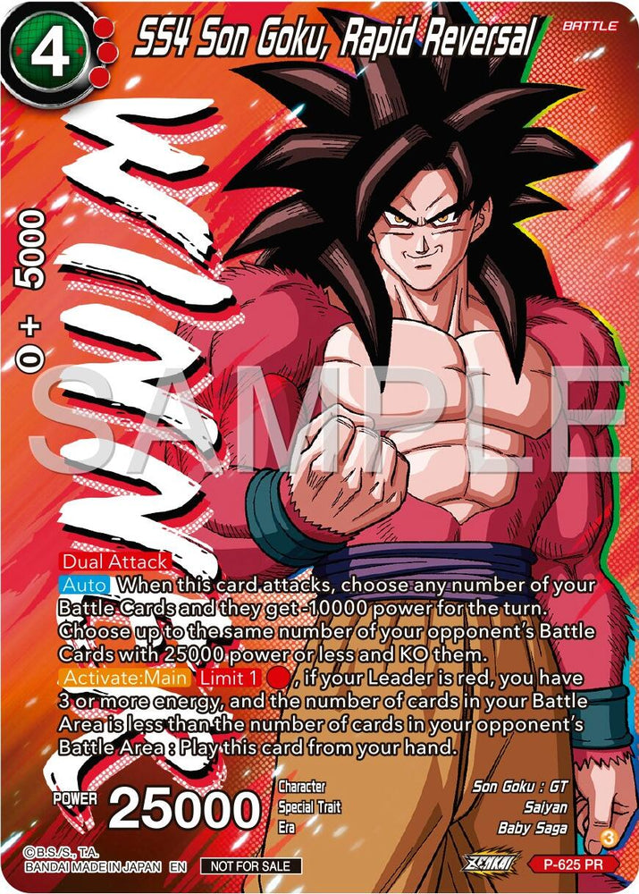 SS4 Son Goku, Rapid Reversal (Zenkai Series Tournament Pack Vol.9) (Winner) (P-625) [Promotion Cards] - PokeCharles PokeStore