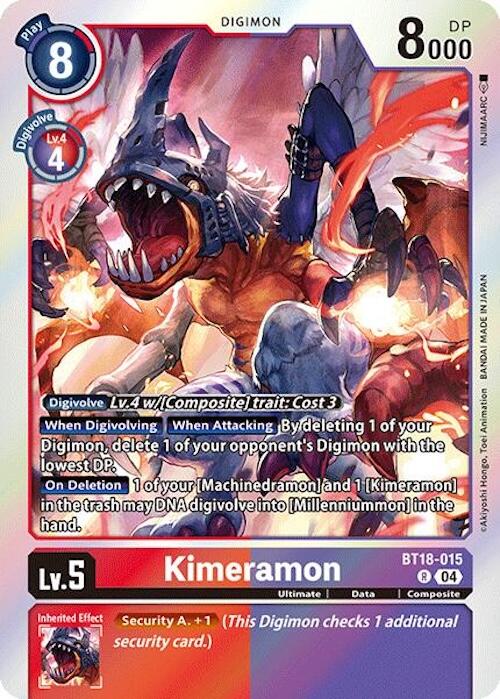 Kimeramon [BT18-015] [Release Special Booster Ver.2.0] - PokeCharles PokeStore