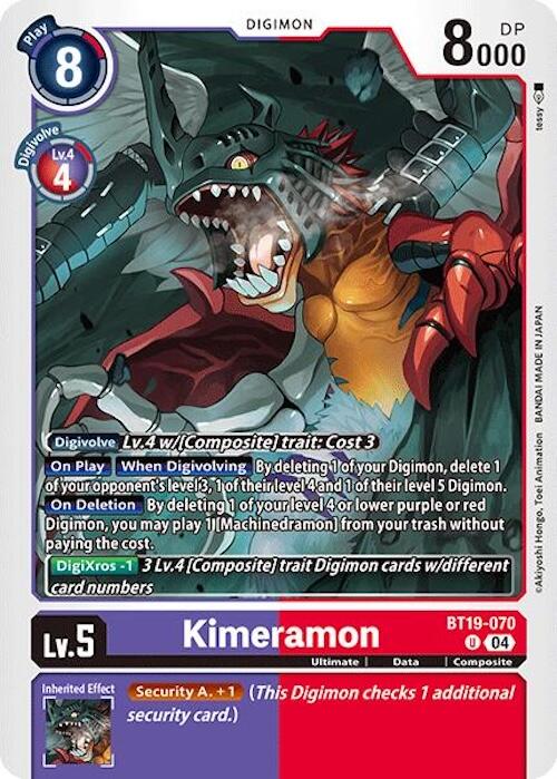 Kimeramon [BT19-070] [Release Special Booster Ver.2.0] - PokeCharles PokeStore