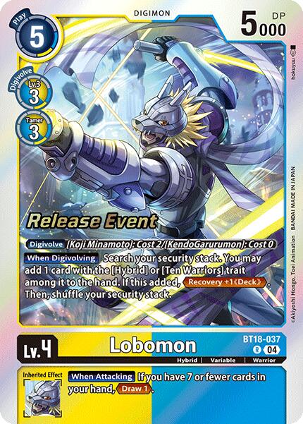 Lobomon [BT18-037] [Release Special Booster Ver.2.0 Promos] - PokeCharles PokeStore