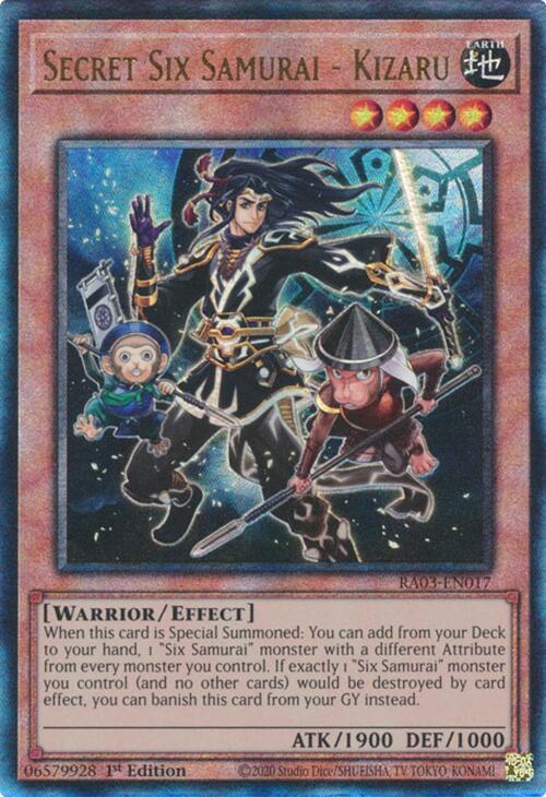 Secret Six Samurai - Kizaru (UTR) [RA03-EN017] Prismatic Ultimate Rare - PokeCharles PokeStore