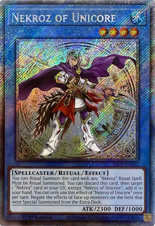 Nekroz of Unicore (Platinum Secret Rare) [RA03-EN262] Platinum Secret Rare - PokeCharles PokeStore
