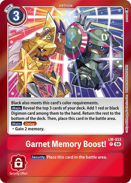 Garnet Memory Boost! [LM-033] [Special Limited Set] - PokeCharles PokeStore