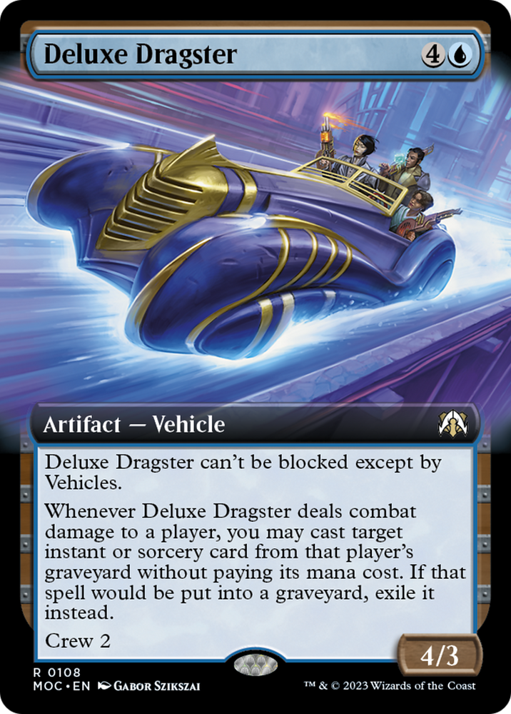 Deluxe Dragster (Extended Art) [March of the Machine Commander] - PokeCharles PokeStore