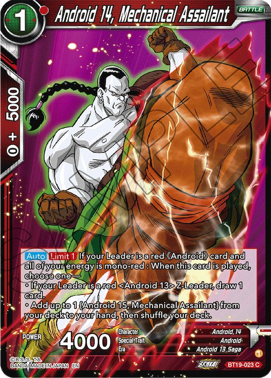Android 14, Mechanical Assailant (BT19-023) [Fighter's Ambition] - PokeCharles PokeStore