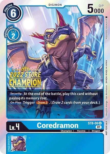 Coredramon [ST8-06] (2022 Store Champion) [Starter Deck: Ulforce Veedramon Promos] - PokeCharles PokeStore