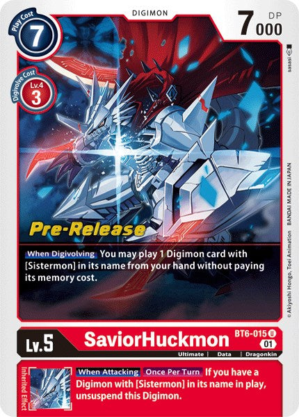 SaviorHuckmon [BT6-015] [Double Diamond Pre-Release Cards] - PokeCharles PokeStore