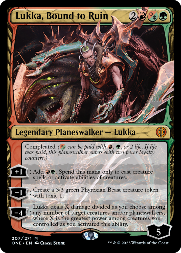 Lukka, Bound to Ruin (Promo Pack) [Phyrexia: All Will Be One Promos] - PokeCharles PokeStore