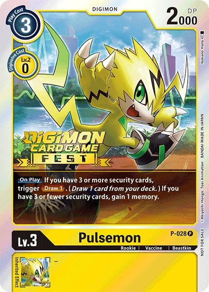 Pulsemon [P-028] (Digimon Card Game Fest 2022) [Promotional Cards] - PokeCharles PokeStore