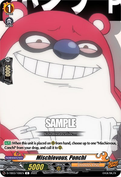 Mischievous, Ponchi (D-TB03/106EN) [Shaman King] - PokeCharles PokeStore