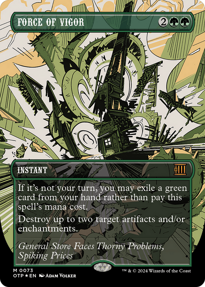 Force of Vigor (Textured Foil) [Outlaws of Thunder Junction: Breaking News] - PokeCharles PokeStore