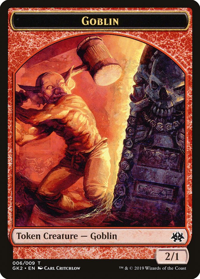 Dragon // Goblin Double-Sided Token [Ravnica Allegiance Guild Kit Tokens] - PokeCharles PokeStore
