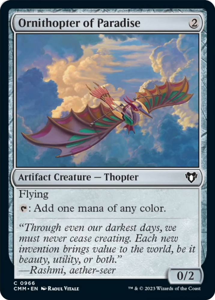 Ornithopter of Paradise [Commander Masters] - PokeCharles PokeStore