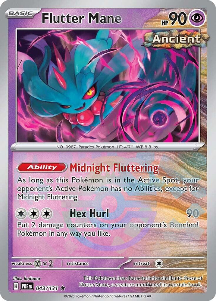 Flutter Mane (043/131) (Master Ball Pattern) [Scarlet & Violet: Prismatic Evolutions] - PokeCharles PokeStore