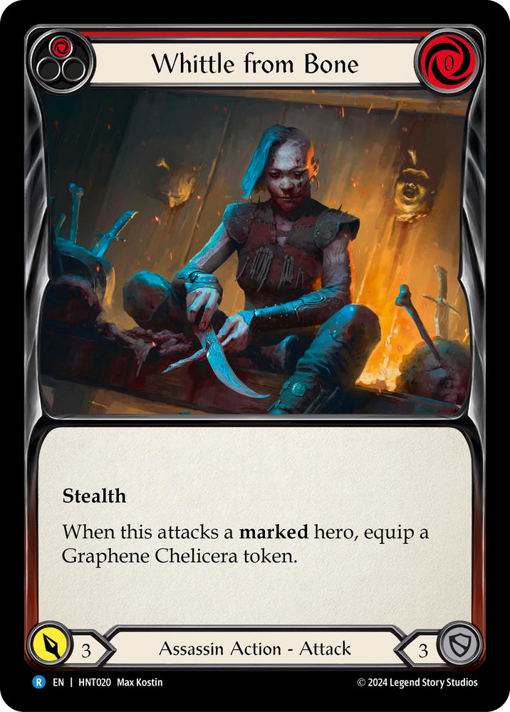 Whittle from Bone (Red) [HNT020] (The Hunted)  Rainbow Foil - PokeCharles PokeStore