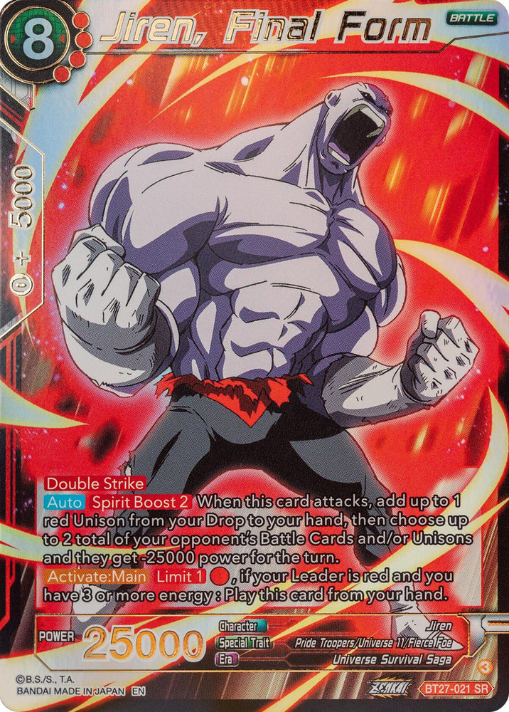 Jiren, Final Form (BT27-021) [History of Z] - PokeCharles PokeStore