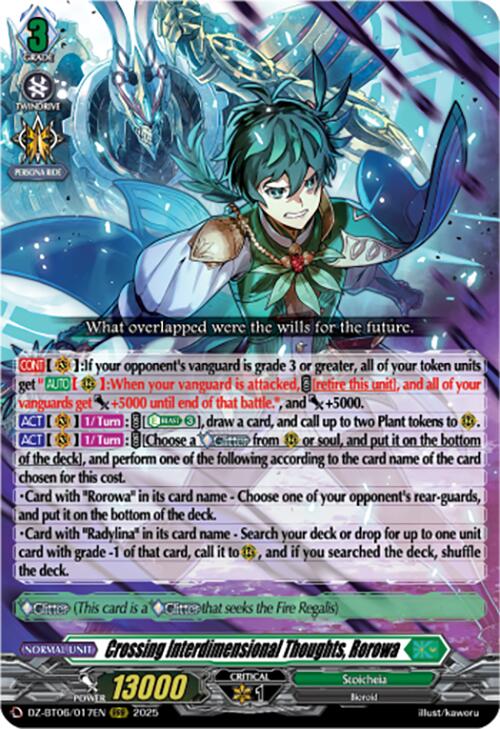 Crossing Interdimensional Thoughts, Rorowa (DZ-BT06/017EN) [Generation Dragenesis] - PokeCharles PokeStore