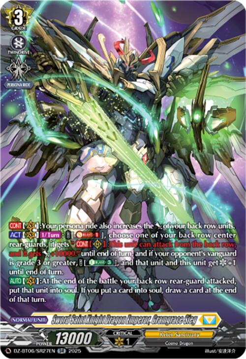 Sword Saint Knight Dragon Emperor, Gramgrace Sieg (DZ-BT06/SR27EN) [Generation Dragenesis] - PokeCharles PokeStore