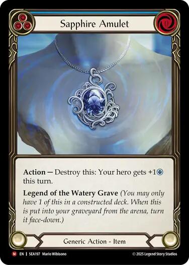 Sapphire Amulet [SEA197] (High Seas) - PokeCharles PokeStore