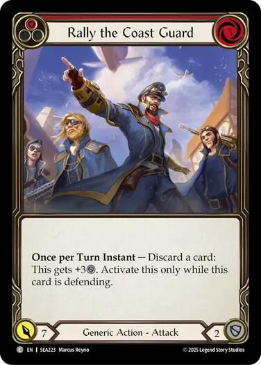 Rally the Coast Guard (Red) [SEA223] (High Seas)  Rainbow Foil - PokeCharles PokeStore