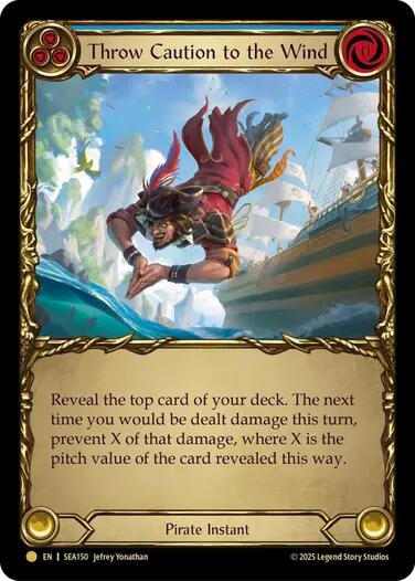 Throw Caution to the Wind (Treasure) [SEA150] (High Seas)  Cold Foil - PokeCharles PokeStore