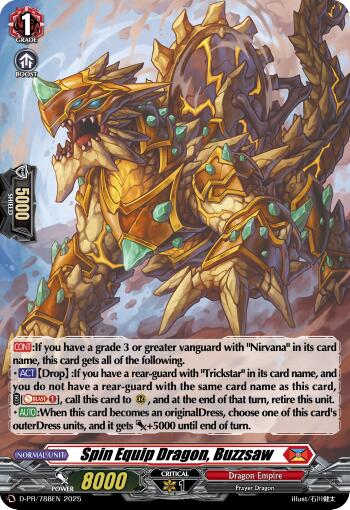 Spin Equip Dragon, Buzzsaw (Foil) (D-PR/788EN) [D Promo Cards] - PokeCharles PokeStore