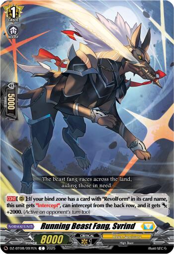 Running Beast Fang, Svrind (DZ-BT08/097EN) [Knights 0f Rebirth]
