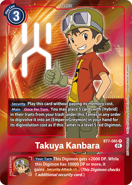 Takuya Kanbara [BT7-085] (Alternative Art - Box Topper) [Next Adventure] - PokeCharles PokeStore